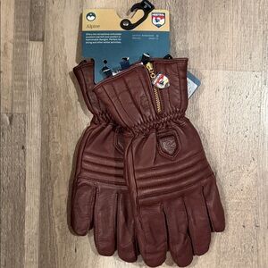 Hestra Leather Swisswool Classic Glove - Brown